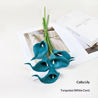 Bunga Calla Lily Buatan Tangan PU Realistis Mini Ungu Merah Putih dengan Batang, untuk Wisuda, Pernikahan, Fotografi, dan Dekorasi Rumah