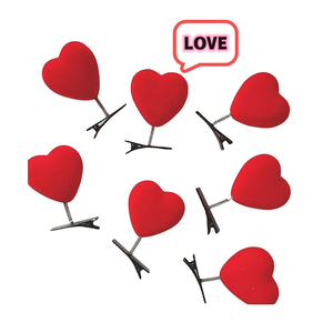 Valentine's Day Hair Accessories Red Velvet Heart Hair <b>Clips</b> Shaking Plush Toy with <b>Spring</b> Hairpin Perfect Gift Idea - Product Image 1