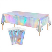 Nappe de fête rectangulaire en plastique gravée au laser pour anniversaire, fournitures transfrontalières pour la décoration de table