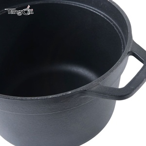 Marmite hollandaise profonde ronde en <span class=keywords><strong>fonte</strong></span> <span class=keywords><strong>émaillée</strong></span> rouge de 5 litres avec couvercle, compatible four, pour la cuisson du riz  Toxique pour la cuisine quotidienne familiale à la maison - Product Image 5