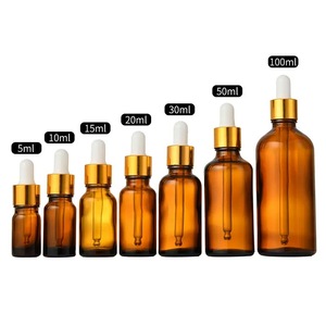 Bouteille compte-gouttes en verre ambré pour cosmétiques, conteneur de sérum, flacon échantillon rechargeable, emballage personnalisé, marque privée OEM MLM - Product Image 4