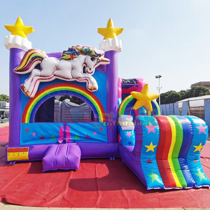 Castillo hinchable de unicornio outdoor party bouncy castle <b>inflatable</b> unicorn bounce <b>house</b> water slide combo - Product Image 4