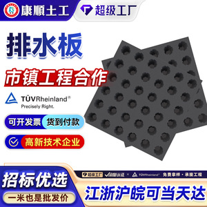 Kangshun Geotechnical Engineering Hdpe Drainage Board Square Gray 1600g M2 Weather Resistant Roof Garden Landscaping Material - Product Image 2