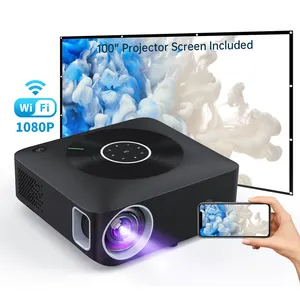 Salange P89A Độ Sáng Cao Thực 1080P Chiếu 4K Android 5G Wifi Chiếu 200 Inch Màn Hình Lớn Movie LED Chiếu Nhà