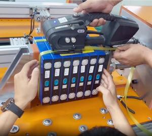 เครื่องรัดสายรัดแบตเตอรี่ลิเธียมแบบนิวเมติก |   เครื่องอัดและเรียงซ้อนเซลล์ปริซึม - Product Image 4