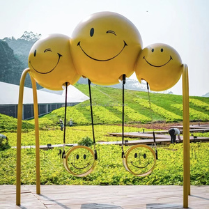 Grandi decorazioni commerciali all'aperto per Street Park <span class=keywords><strong>Garden</strong></span> 2D Christmas emoj face <span class=keywords><strong>happy</strong></span> Motif Lights - Product Image 3
