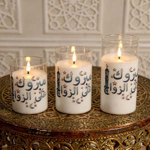 เทียน LED รูปทรงเสา ของตกแต่งเทศกาลอีดมูบาร็อค สไตล์ตะวันออกกลาง สำหรับชาวมุสลิม ลดราคาพิเศษ - Product Image 1