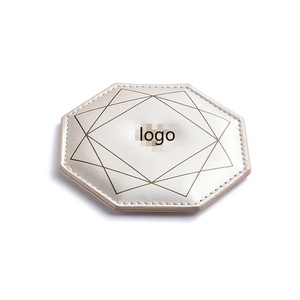 Customizable <b>Octagonal</b> White UV Printing PU Leather Single Sided Mini Pocket Gift <b>Mirror</b> for Women - Product Image 4