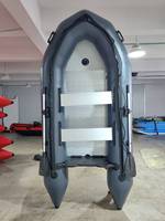 Bateau gonflable de haute qualité de 3.8 mètres 0.9mm canot pliable en PVC avec bateau de pêche gonflable au sol en aluminium