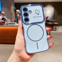 Pour Samsung A14/A15/A16/A36/A56/S22 Ultra Chrome Heart Design Magnétique TPU Gel Cover Phone case