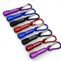 Mini lampe torche LED porte-clés portable en aluminium avec mousqueton pour camping, randonnée, éclairage d'urgence en extérieur (vente en gros)