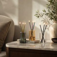 Lampe à huile sans fumée en métal moderne personnalisée avec tube en fibre de verre, mèches, liquide éternel, bougie brûlante, nouvelle lampe à huile personnalisée
