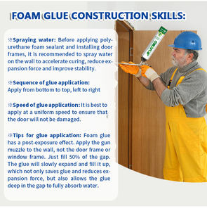 <span class=keywords><strong>Mousse</strong></span> de PU méga à rendement extra long Volumes significatifs Mastic de <span class=keywords><strong>mousse</strong></span> de polyuréthane <span class=keywords><strong>Pistolet</strong></span> à auto-expansion Type de paille <span class=keywords><strong>pour</strong></span> conduits de câbles - Product Image 3
