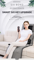 Coussin de Massage Shiatsu Chaleur Corporelle à Énergie Solaire Électrique Complet en Velours Doux Noir, 9 Modes de Vibration, Vente Chaude et Prix Abordable