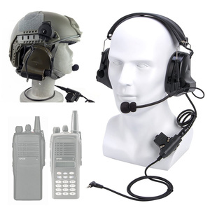 <span class=keywords><strong>Casque</strong></span> spécialisé pour talkie-walkie Motorola GP340 GP338 GP328 GP380, écouteurs supra-auriculaires avec micro PTT et tour de cou extensible - Product Image 1