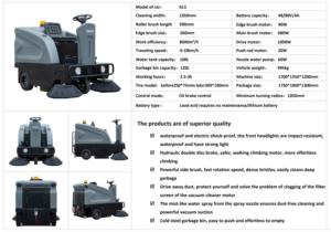 เครื่องกวาดพื้นแบบนั่งขับเคลื่อนด้วยแบตเตอรี่ DC 48V ความจุ 120 ลิตร - Product Image 6