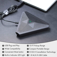 Microphone de conférence USB omnidirectionnel mini portable CMTECK CM001, microphone de réunion de bureau, micro USB avec bouton de sourdine