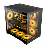JERTECH Usine Vente à Chaud Conception de Jeux Boîtier pour Ordinateur Haute Qualité ATX Gamer Cabinet Gamer Châssis pour Gamer Vue Complète Noir Boîtier pour PC