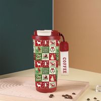 Termos Natal 316 Stainless Steel, Harga Spesial Mug Kopi Kapasitas Besar Kartun Hadiah Liburan Natal