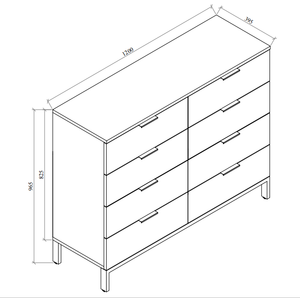 <span class=keywords><strong>Commode</strong></span> de chambre à coucher moderne en forme de diamant 8 tiroirs Table de vanité en bois de chêne écrasé en gros <span class=keywords><strong>Commode</strong></span> noire à 8 tiroirs pour meubles de maison - Product Image 5