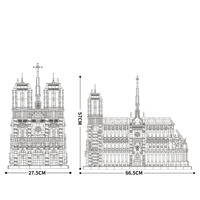 Notre-Dame de Paris (8868 pièces) – Kit d'architecture en plastique DIY, célèbres blocs de construction
