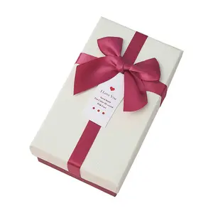 Cajas de cartón con cierre magnético para invitados, Cajas de Regalo para decoración navideña con cinta