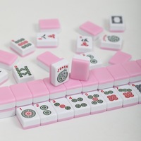 Ensemble de tuiles de Mahjong américain de luxe classique et durable en mélamine à 2 couches, taille mini, 166 pièces, en boîte, personnalisé, pour le divertissement à domicile Wowu