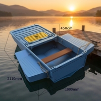 Bateau modulaire pliable en plastique PE léger, transportable sur toit de voiture, épaissi, renforcé, écologique, recyclable, grand format pour applications solaires