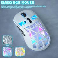 Mouse Nirkabel Tri-mode Ultra-ringan 2.4GHz + BT + Kabel