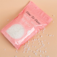 Waktu ke tanggal 1LB 1pound hypoallergenic premium 450g jelas transparan kacang lilin keras untuk kedua badan kasar halus penghilang rambut