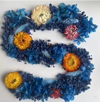 Lettres florales de fleurs séchées personnalisées faites à la main bricolage fleurs d'hortensia séchées artisanat à vendre cadeau donnant
