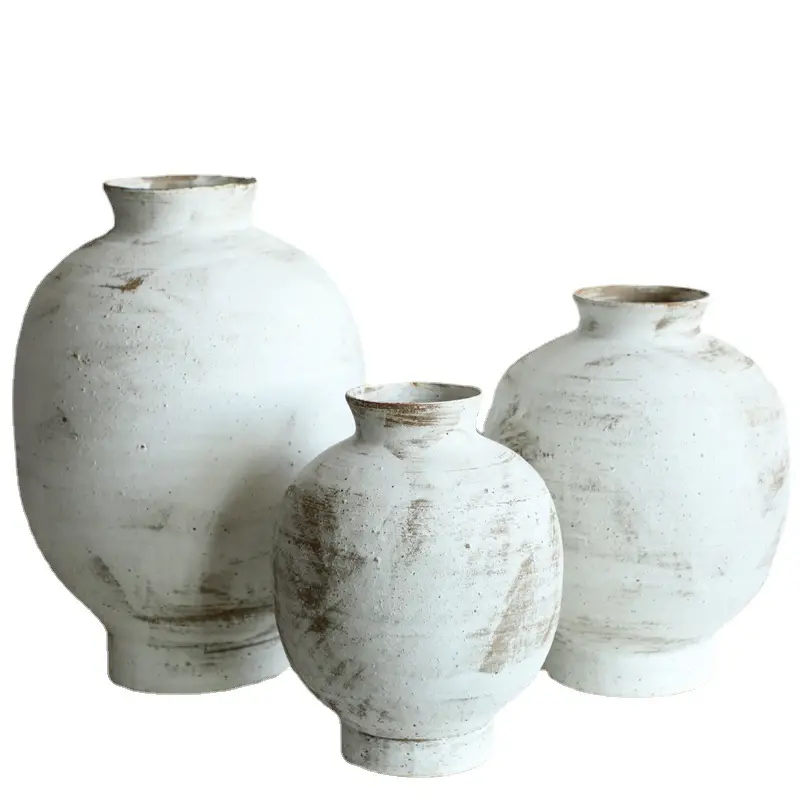 Простая ваза в скандинавском пасторальном стиле, домашняя ручная ваза для цветов, античное украшение