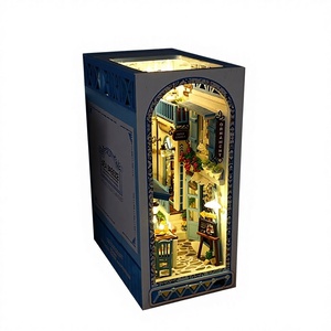 Puzzle <span class=keywords><strong>3D</strong></span> Maison Miniature DIY Transfrontalier, Serre-livres Modèle de Maison à Assembler Soi-même, Jouet Créatif, Cadeau d'Anniversaire, Boîte de Rangement pour Meubles - Product Image 1