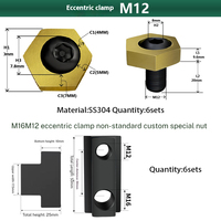 Vente chaude M12 M16 6 pièces/lot Écrou de serrage d'ancrage en acier inoxydable Vente en gros Serre-câble hexagonal à fixation latérale Serre-câbles de fixation