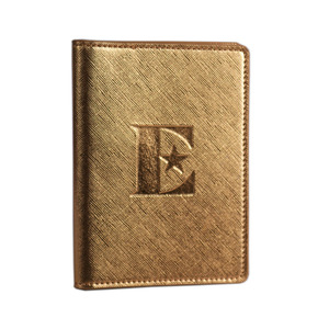 <strong>Personalised</strong> Gold Leather <strong>Passport</strong> <strong>Cover</strong> and Luggage Tag Sets - Product Image 4