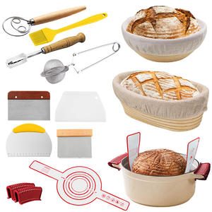 Kit de Iniciación para Panadería con Masa Madre, Juego de Cestas de Fermentación Redondas y Ovaladas para Hornear Pan - Product Image 1