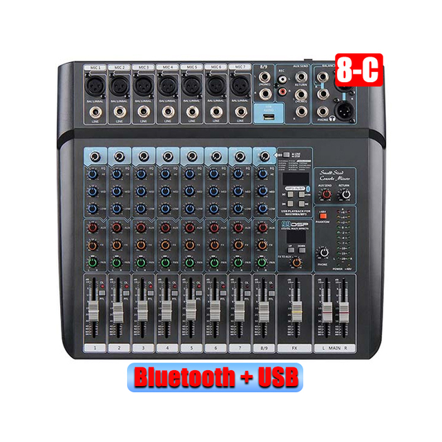 Professional DJ Mixer Console MX-600/800/1600 8/12/16-Channel Audio 99 Built-In DSP Effects Hi-Res Audio 1-Touch Sound Equipment