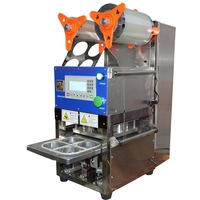 Machine à sceller les tasses Yaourt en plastique Thé à bulles Équipement Gelée entièrement automatique Lait Boba
