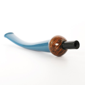 Briar Wood Pipe Mouthpiece 3mm Flue Bent Handle Vulcanized Rubber Classic Tobacco Pipe Smoking Accessory - Product Image 3