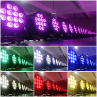 Projecteur PAR LED RVBWAUV 1218W étanche IP66 sur batterie avec température de couleur réglable et contrôle DMX512 pour événements scéniques extérieurs