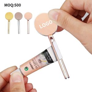 Custom <b>Toothpaste</b> Tube Gold Zinc Alloy Makeup Metal Key Rolling Squeezer With Logo - Product Image 2
