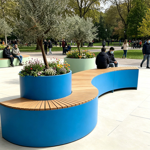 Durable Integrated <b>Planter</b> Chair Artistic Public Seating for Cinema Exterior Rest Space - Product Image 5