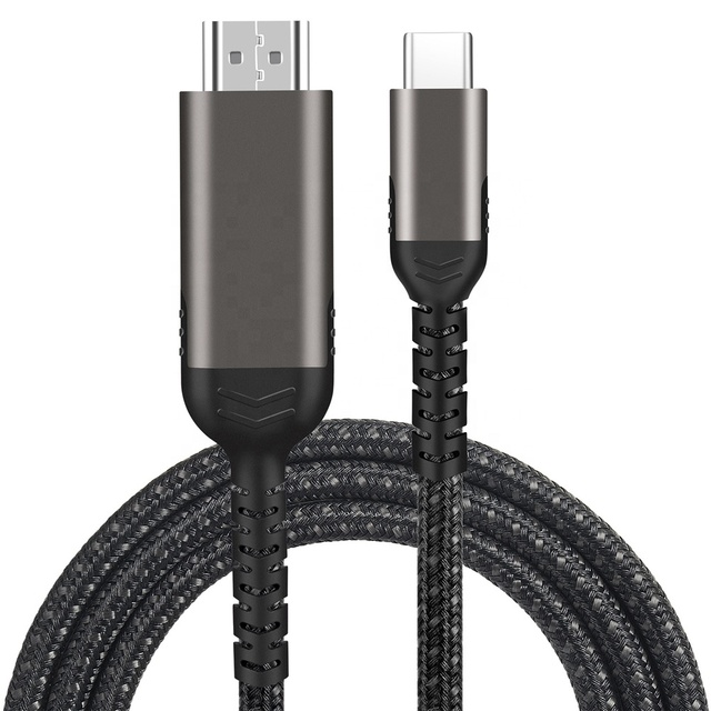 1.8M 4K 60HZ USB 3.1 USB-C Type C to HDMI Cable HDTV Adapter Connect Mobile Phone to TV Cable