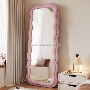 Hiện Đại Flannel Không Thường Xuyên Phòng Ngủ Lượn Sóng Sàn Nhung Khung Gương Đầy Đủ Chiều Dài Đứng Cơ Thể Tường Gương Cho Phòng Nhà Trang Trí Nội Thất - Product Image 3