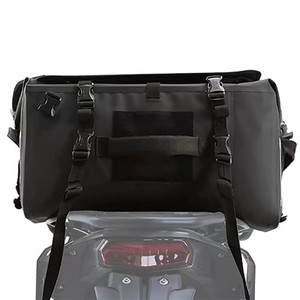 Achterste Zitzak Zwart Retro Deluxe Roll Koffer Gereedschapstas Voor Motorfiets - Product Image 5