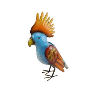 Cacatúa realista pájaro loro estatua de Metal hecho a mano diseño religioso hogar decorativo regalo - Product Image 3
