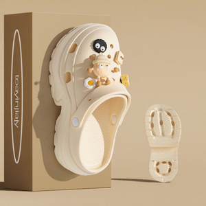 รองเท้าแตะ Toayinjiaiy ลายดอกไม้ EVA แบบสวม Unisex พื้นหนา 3.5 ซม. กันลื่น เหมาะสำหรับชายหาด สวน และเล่นน้ำ - Product Image 1