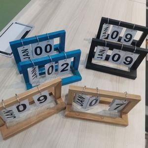 Wholesale Wooden Flip <b>Calendar</b> Reusable Desktop Decor <b>Calendar</b> for Office Home - Product Image 6