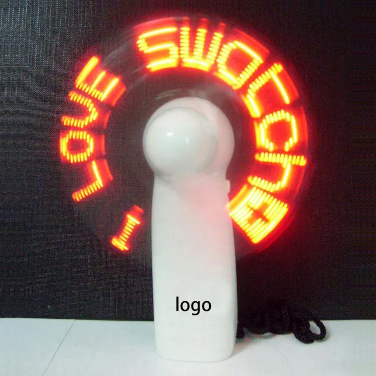 Mini ventilador eléctrico con pantalla Led para mensajes, ventilador pequeño portátil de mano con batería, barato