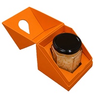 Emballage de luxe en boîte hexagonale en carton pour pot de miel avec impression de logo personnalisé